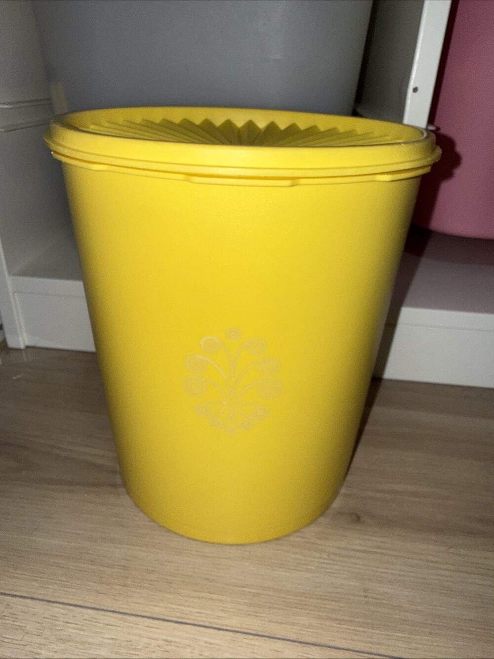 Vintage Yellow Tupperware Servalier Coffee Canister 809 w/lid 810